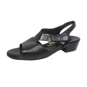 SAS Suntimer 10.5N 10.5 Narrow VGUC Black Heeled Sandals Hook & Loop Tripad